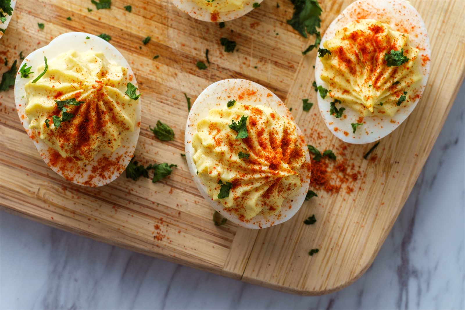 Œufs mimosa à la moutarde